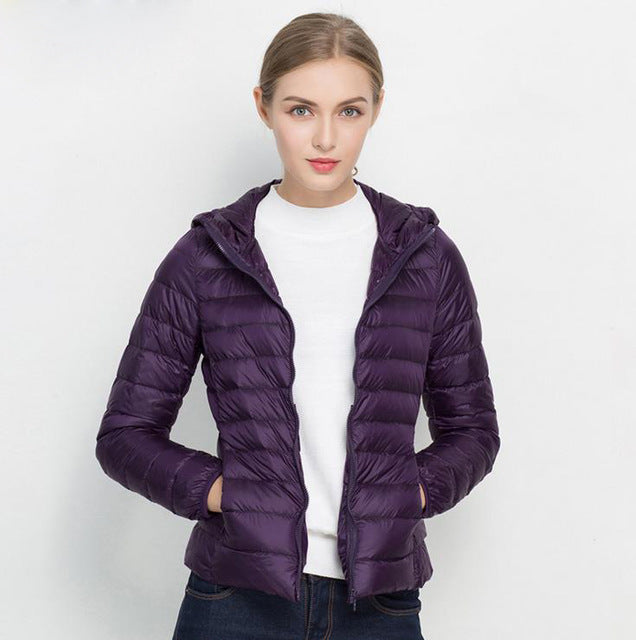 Veste Hiver Légère Femme - Parka Mi-Saison avec Capuche Douce