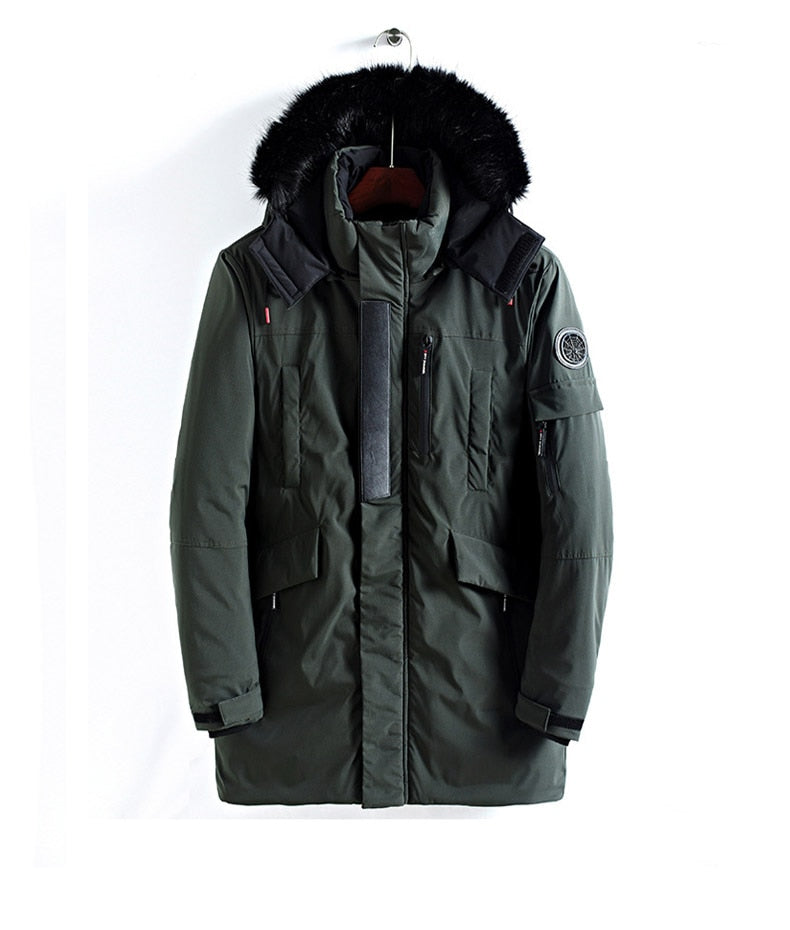 Parka Hivernal Doublé Fourrure pour Homme