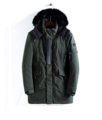 Parka Hivernal Doublé Fourrure pour Homme