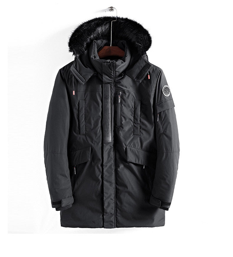 Parka Hivernal Doublé Fourrure pour Homme