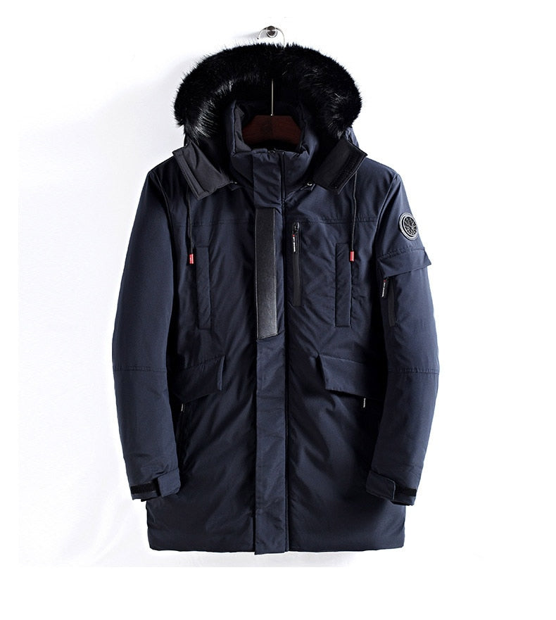 Parka Hivernal Doublé Fourrure pour Homme