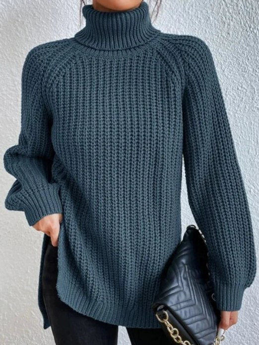 Pull Col Roulé Féminin - Maille Douce et Chaud pour Femme