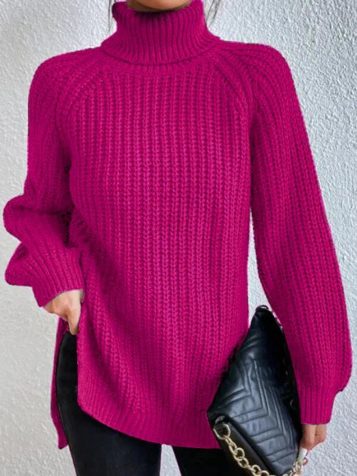 Pull Col Roulé Féminin - Maille Douce et Chaud pour Femme