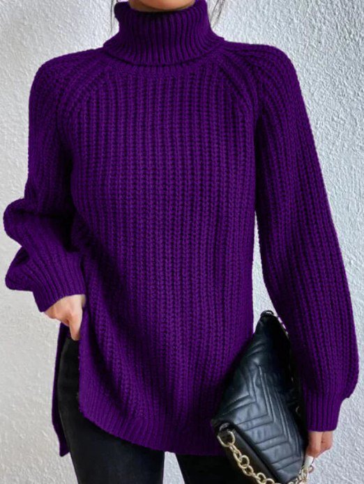 Pull Col Roulé Féminin - Maille Douce et Chaud pour Femme