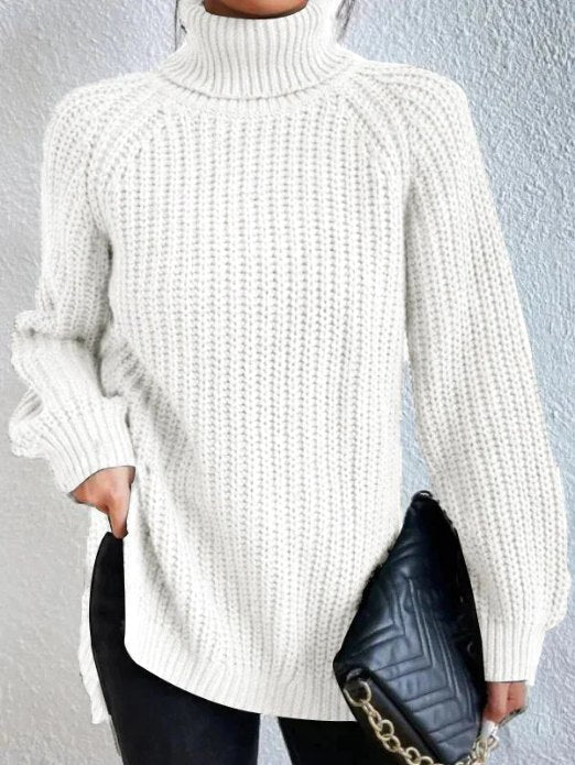 Pull Col Roulé Féminin - Maille Douce et Chaud pour Femme