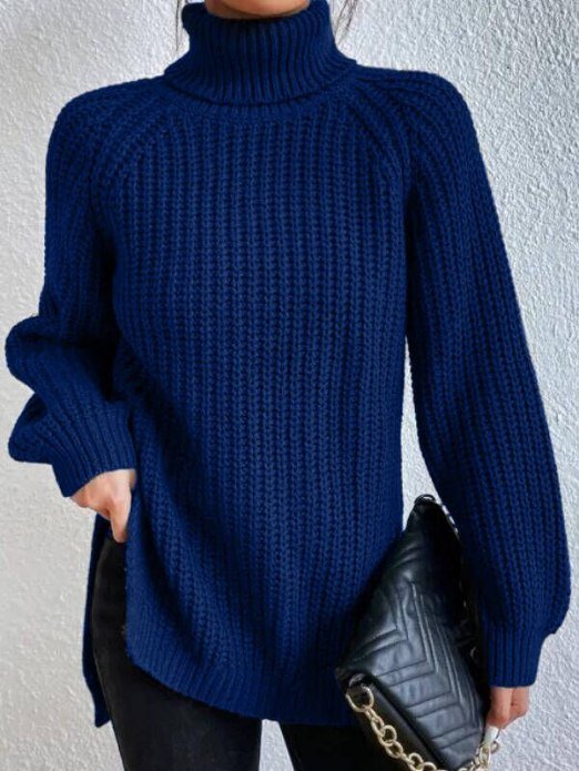Pull Col Roulé Féminin - Maille Douce et Chaud pour Femme