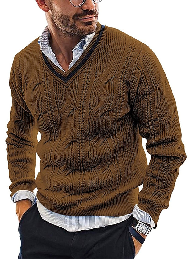Pull Homme Hiver Chaud à Manches Longues