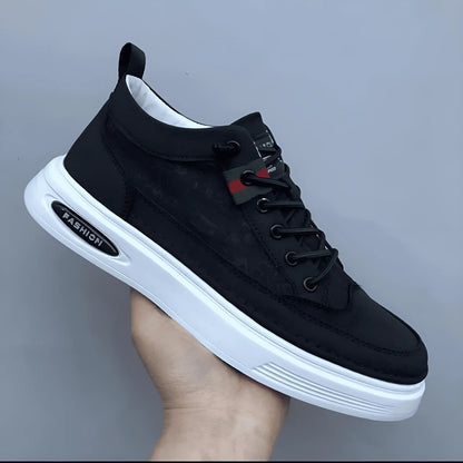 Baskets Homme Cuir Gris Sport
