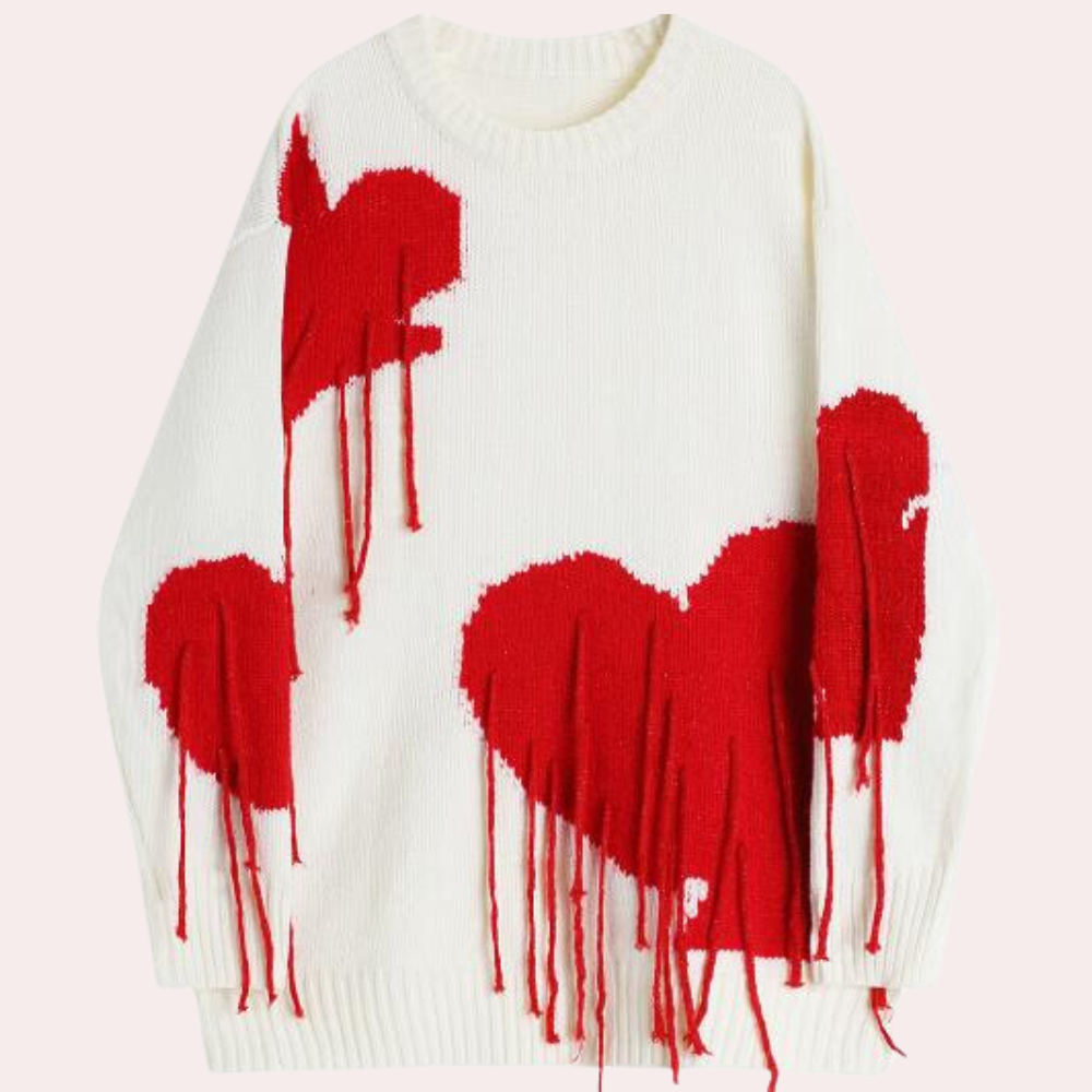 VIRGINIA - Pull Coeur Tendance pour Femmes