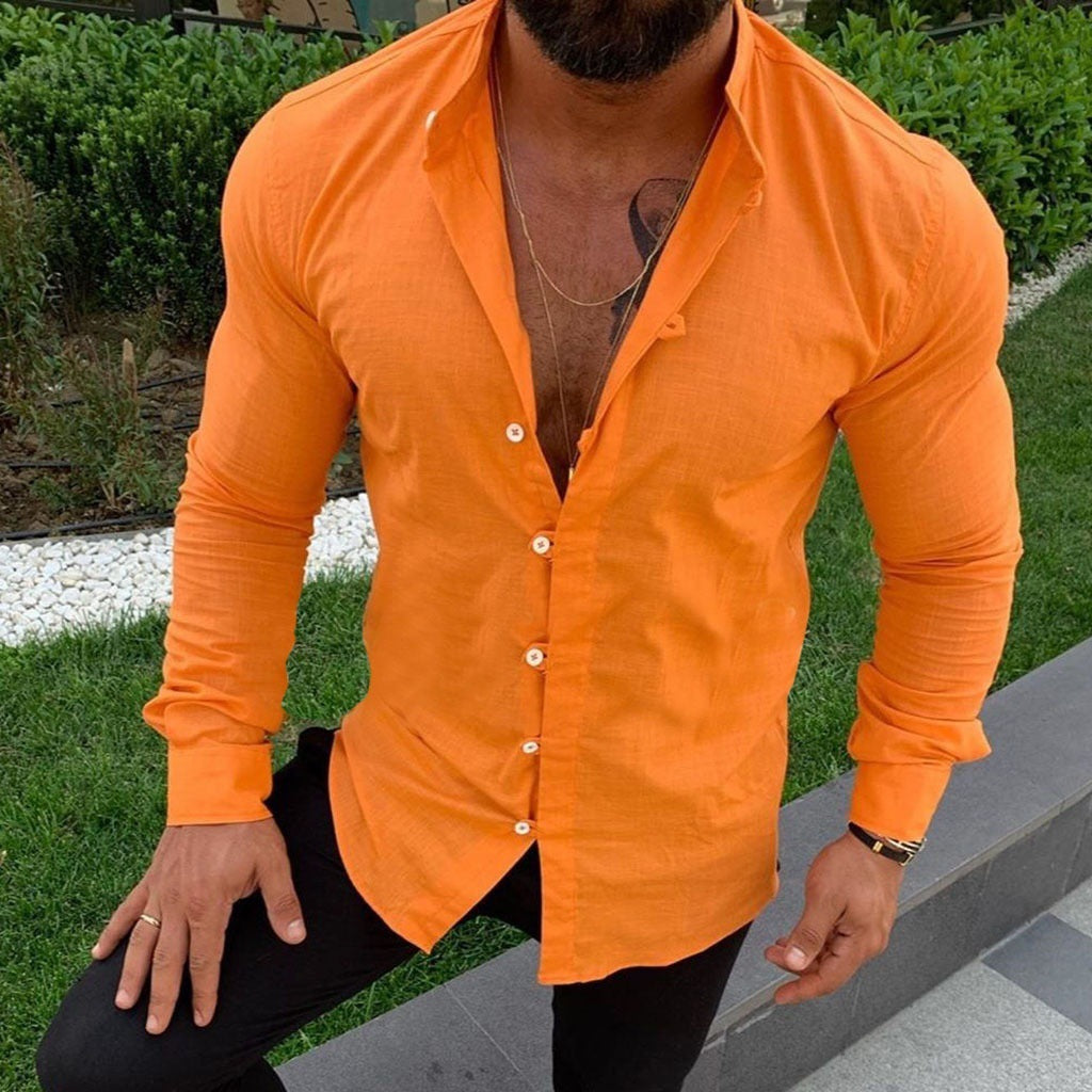 Chemise Homme Classique à Manches Longues Décontractée