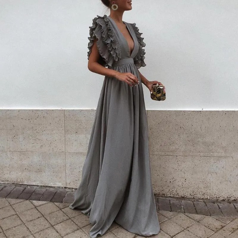 Robe de Soirée Élégante Femme - Robe Longue Luxe avec Coupe Féminine