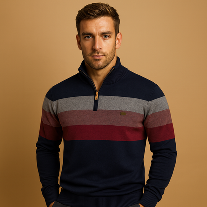 Chandail Homme Rayé Col Découvert