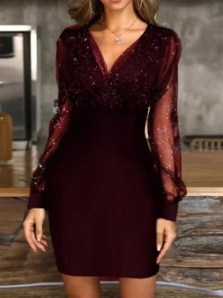 ÉléganceFemme™ – Robe Femme Longue au Col en V