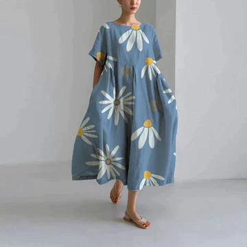 Robe Florale Féminine - Confortable & Décontractée pour Femme