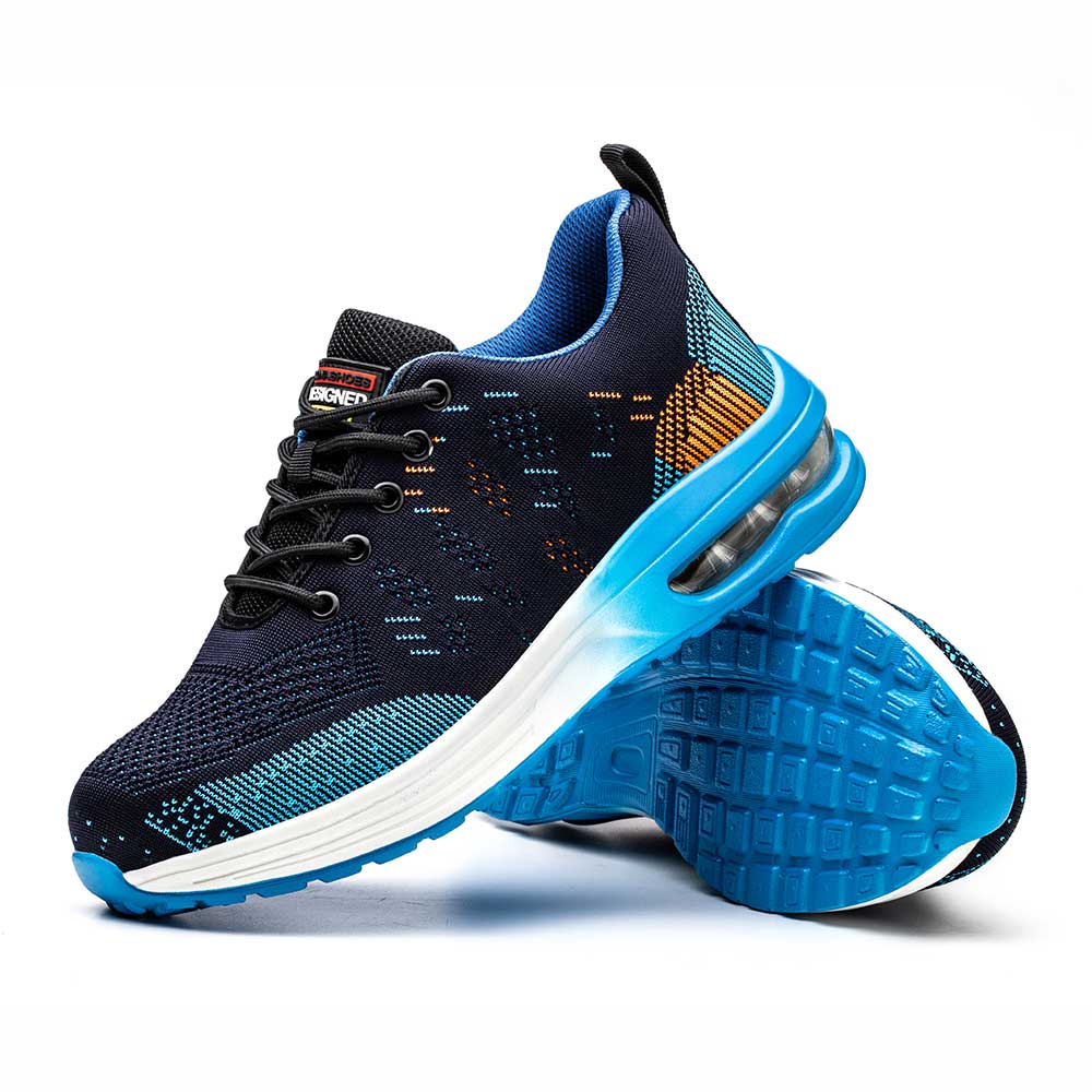 Baskets de running noir et bleu confortables