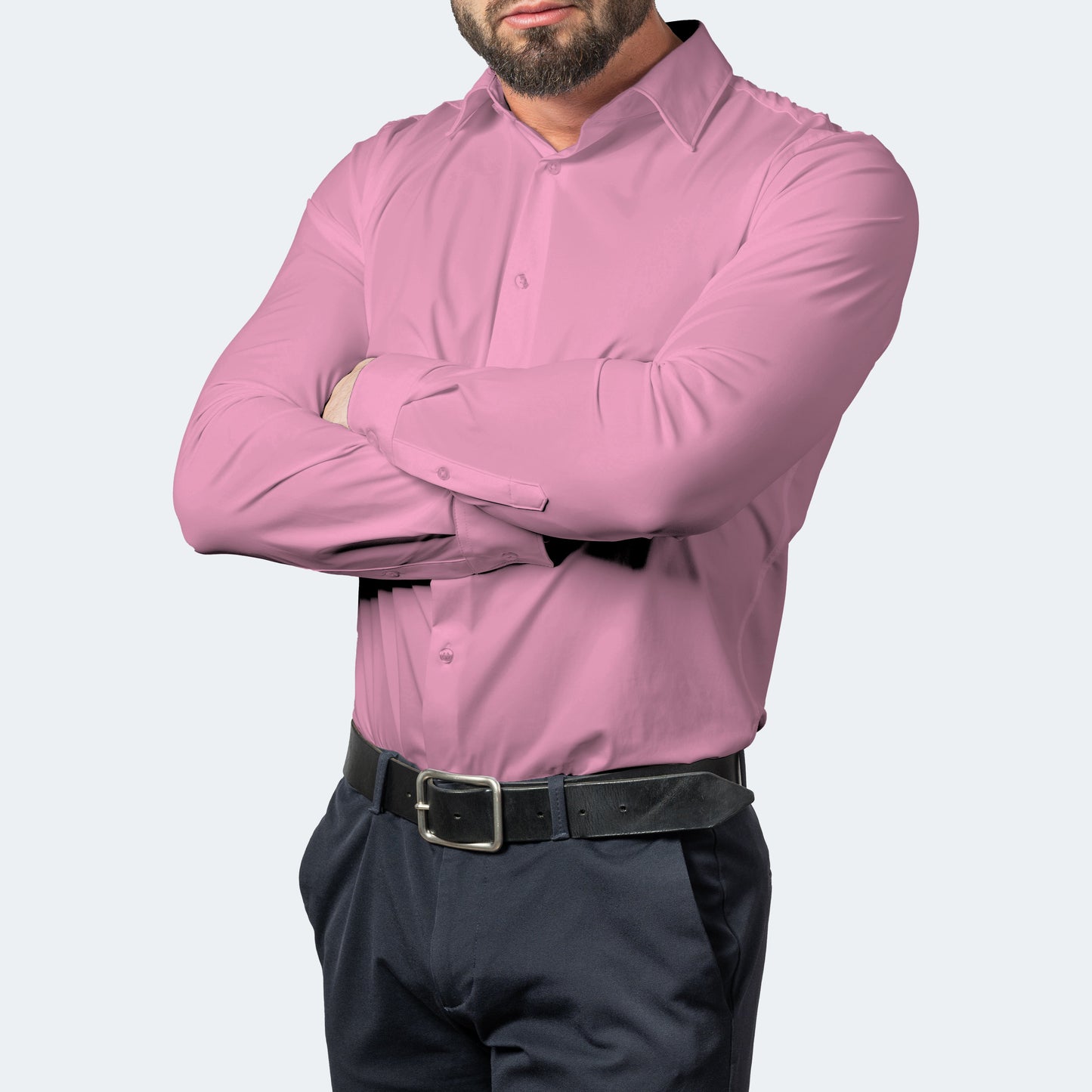 Chemise Homme Slim Fit à Boutons pour Travail Quotidien