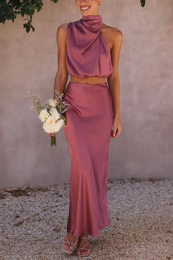 Robe de soirée élégante deux pièces pour femme