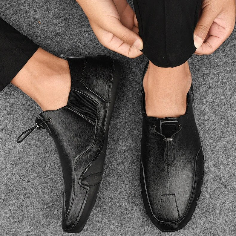 Chaussures casual en cuir marron pour homme