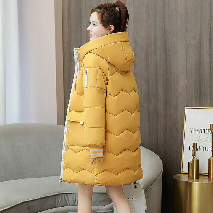 Manteau Femme Hiver Élégant avec Capuche Doublé