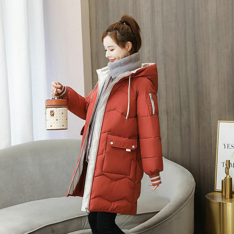Manteau Femme Hiver Élégant avec Capuche Doublé
