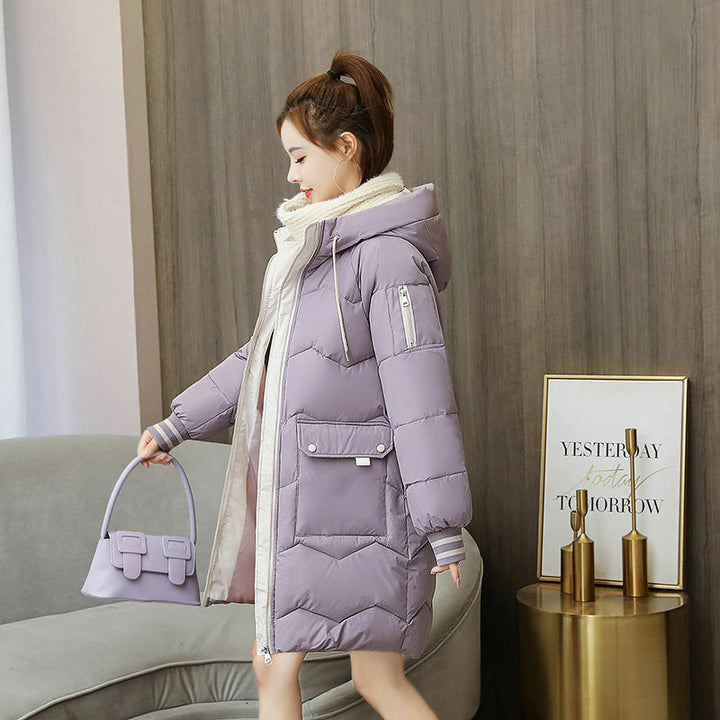 Manteau Femme Hiver Élégant avec Capuche Doublé