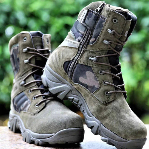 Bottes de marche militaires à fermeture éclair rapide - LuxeStyle