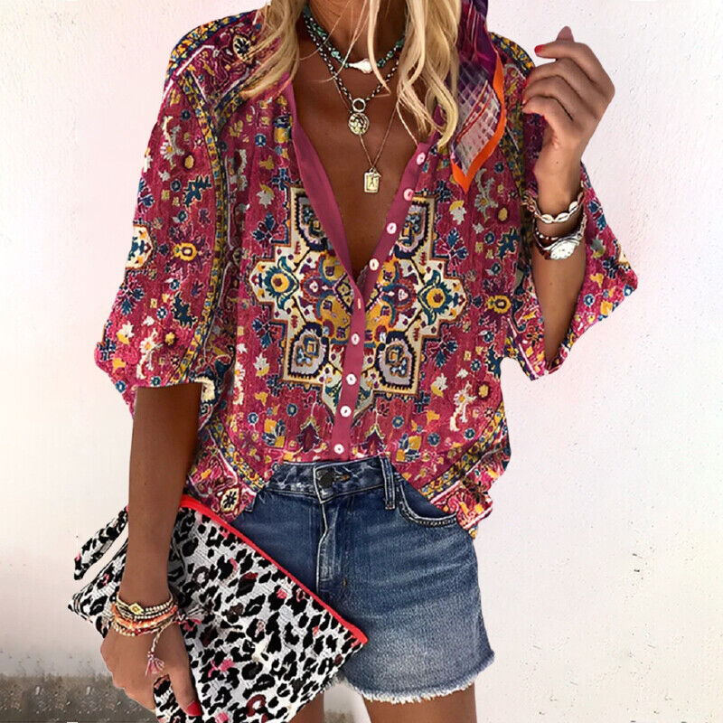 Blouse Été Legère à Manches Courtes pour Femme