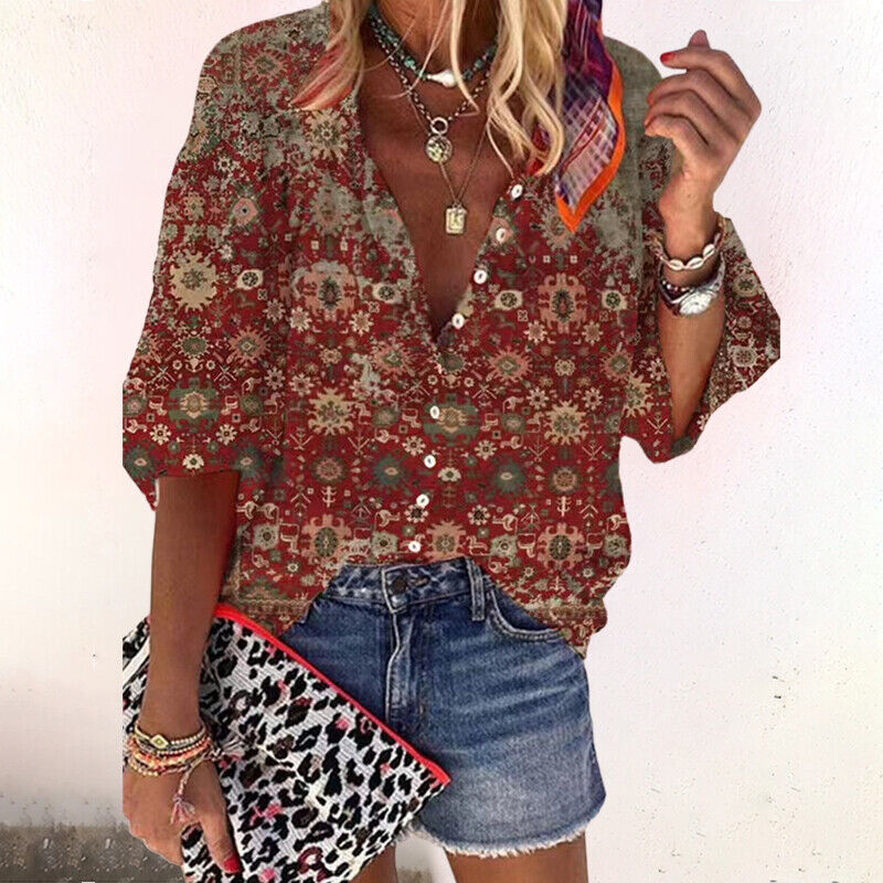 Blouse Été Legère à Manches Courtes pour Femme