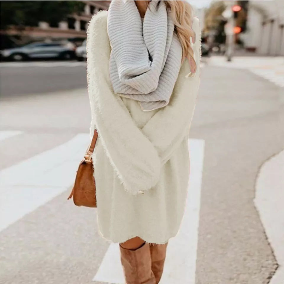 Robe Femme Hivernale Élégante à Manches Longues