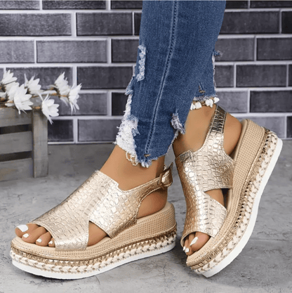 Sandales Femmes Confort avec Semelle Épaisse & Fermeture Réglable - LuxeStyle