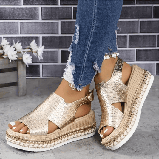 Sandales Femmes Confort avec Semelle Épaisse & Fermeture Réglable - LuxeStyle
