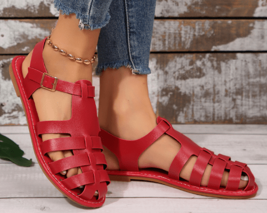 Sandales Femmes Chic en Cuir Confortable
