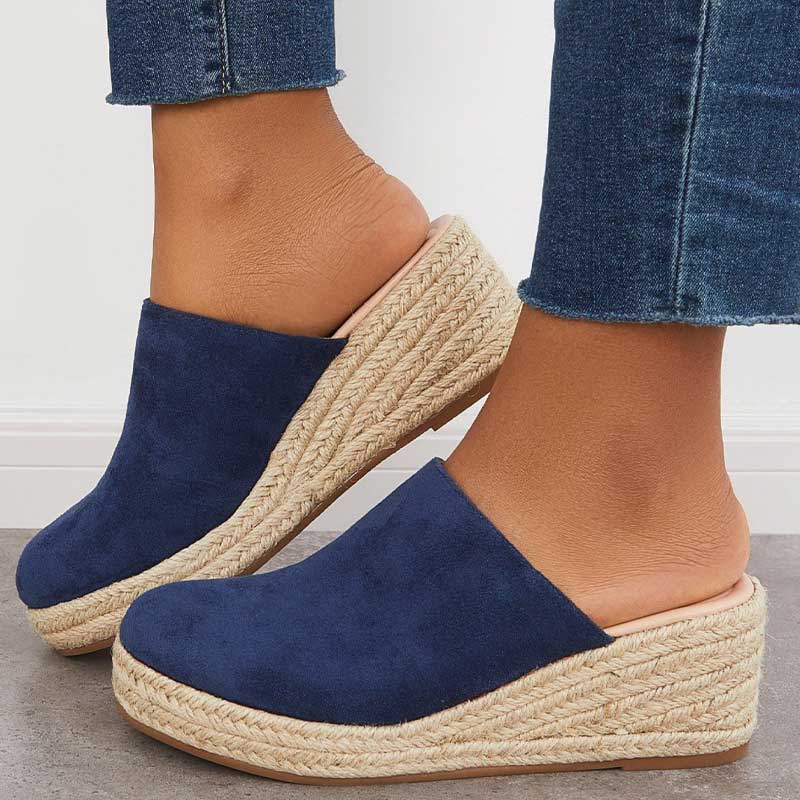 Mules Élégantes Femme – Bleu Marine, Confortable et Tendance - LuxeStyle