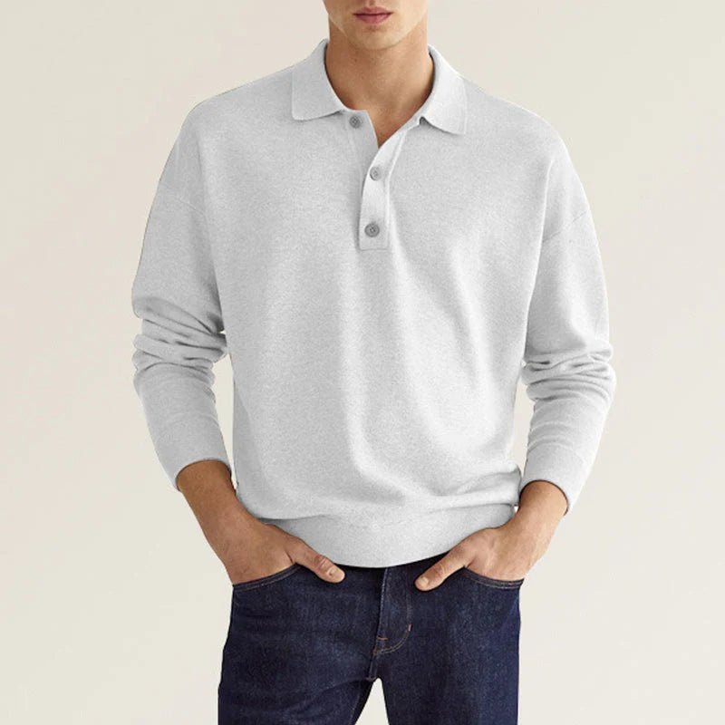 Sévère™ – Polo Homme à Manches Longues Confortable et Élégant