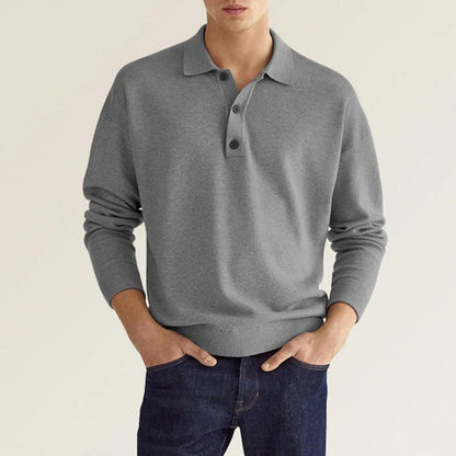 Sévère™ – Polo Homme à Manches Longues Confortable et Élégant