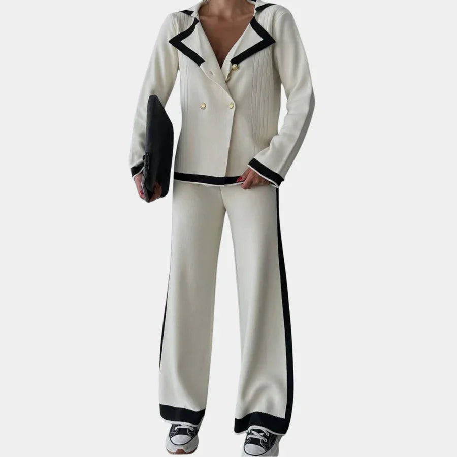 Tenue Femme Décontractée Crop Top Haut et Pantalon Chaud