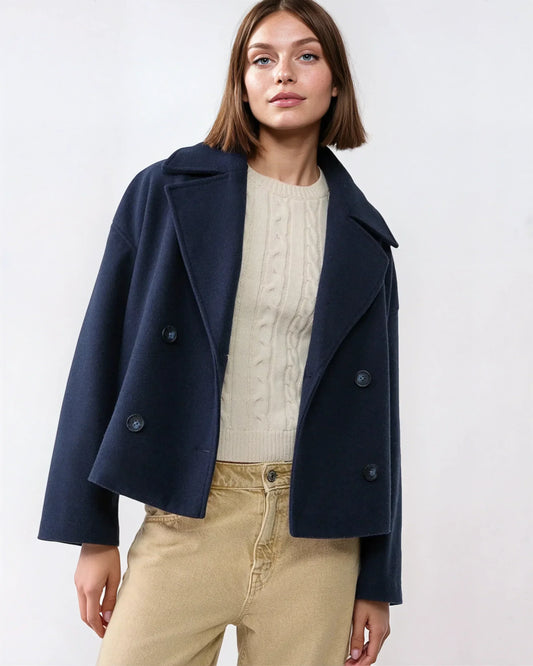 Veste Femme Hiver – Veste Courte Douillette en Laine pour Femme - LuxeStyle