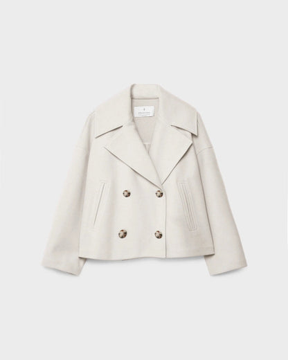Veste Femme Hiver – Veste Courte Douillette en Laine pour Femme