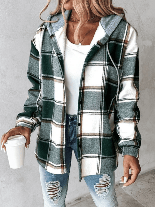 Chemise Flanelle Hiver à Capuchon et Poches - LuxeStyle