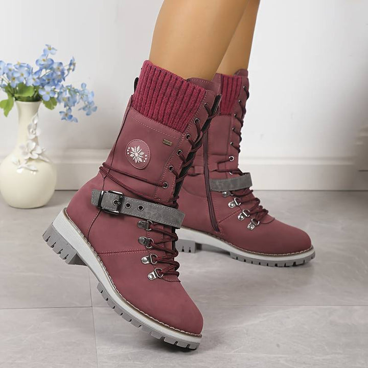 Bottes Genou Haut Comfort avec Semelles Douces