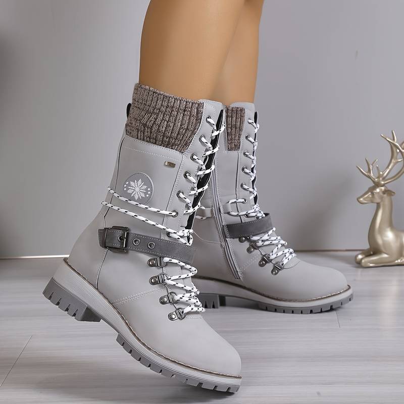 Bottes Genou Haut Comfort avec Semelles Douces