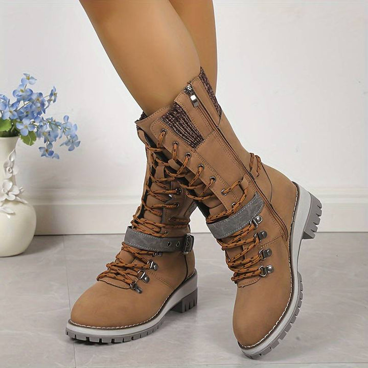 Bottes Genou Haut Comfort avec Semelles Douces
