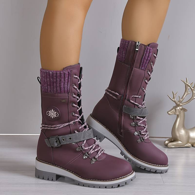 Bottes Genou Haut Comfort avec Semelles Douces