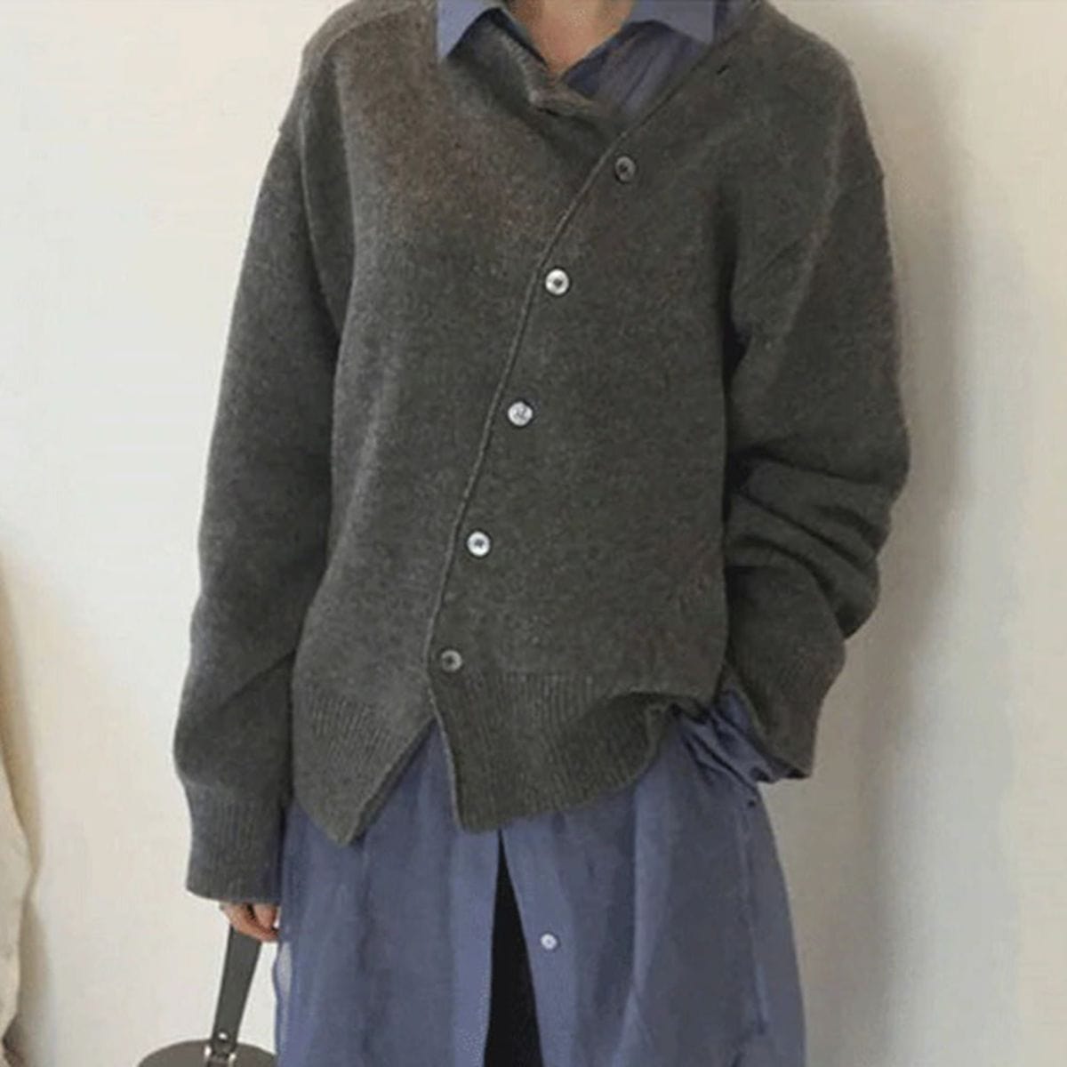 Veste Décontractée En Cachemire Pour Femme Avec Détails Boutonnés | Manches Longues
