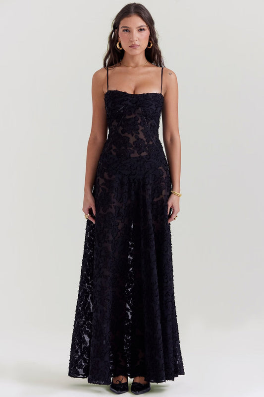 Robe de soirée dentelle élégante pour femme - LuxeStyle