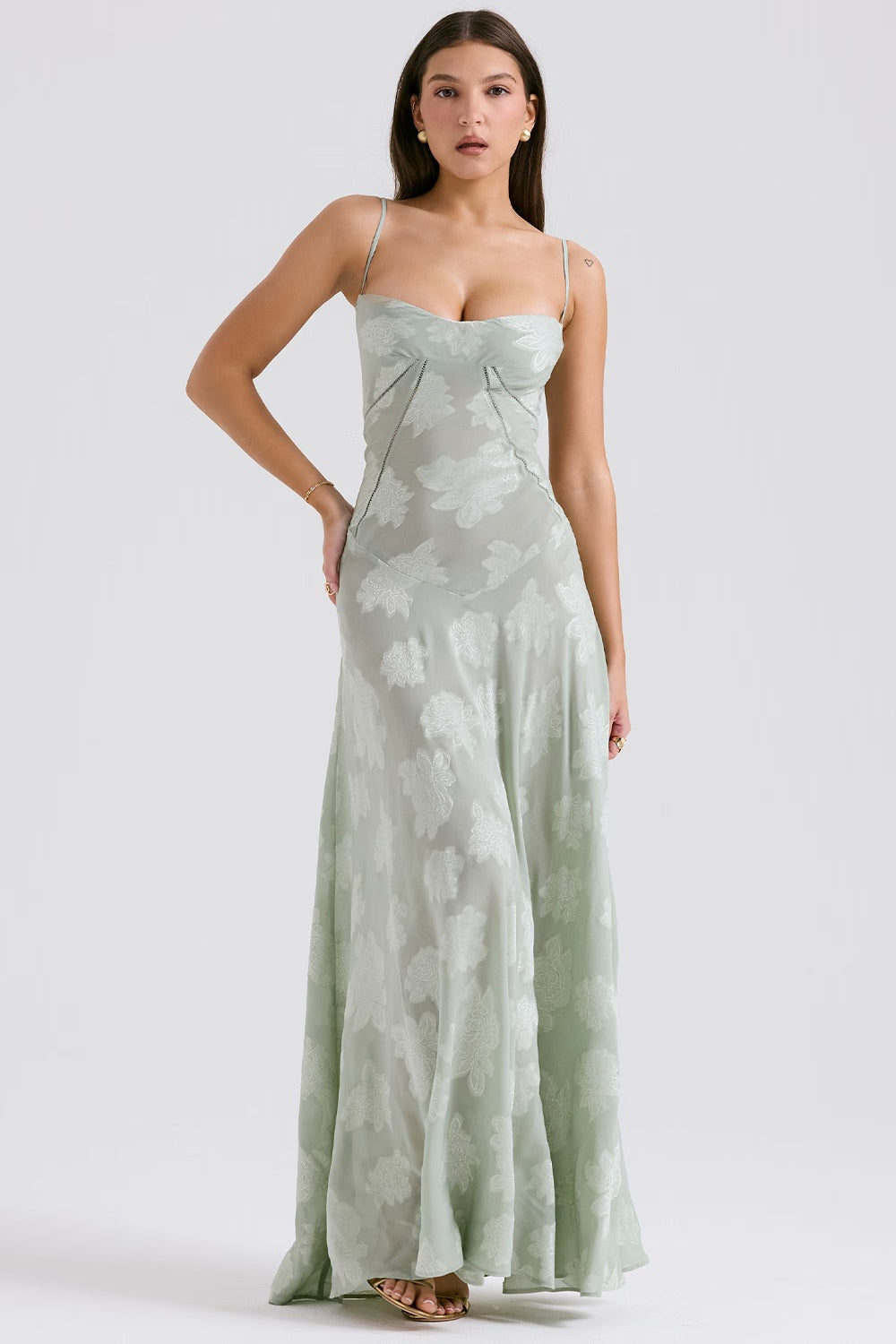 Robe de soirée dentelle élégante pour femme