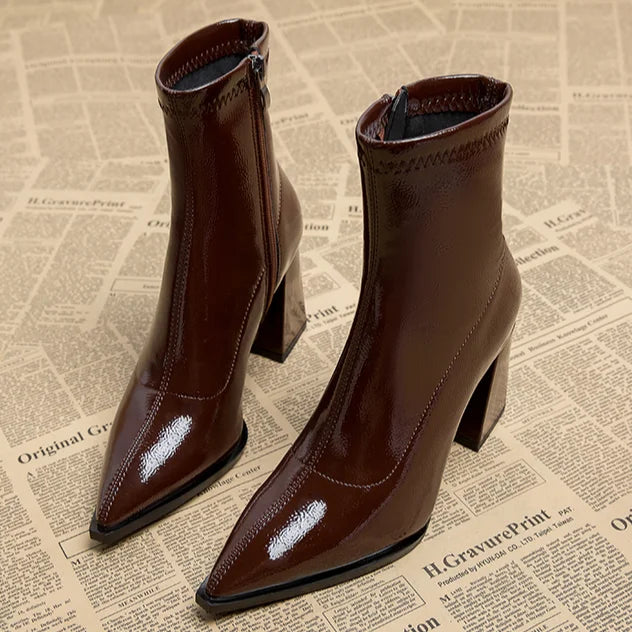 Bottines Hauts Talons Hivernales pour Femmes