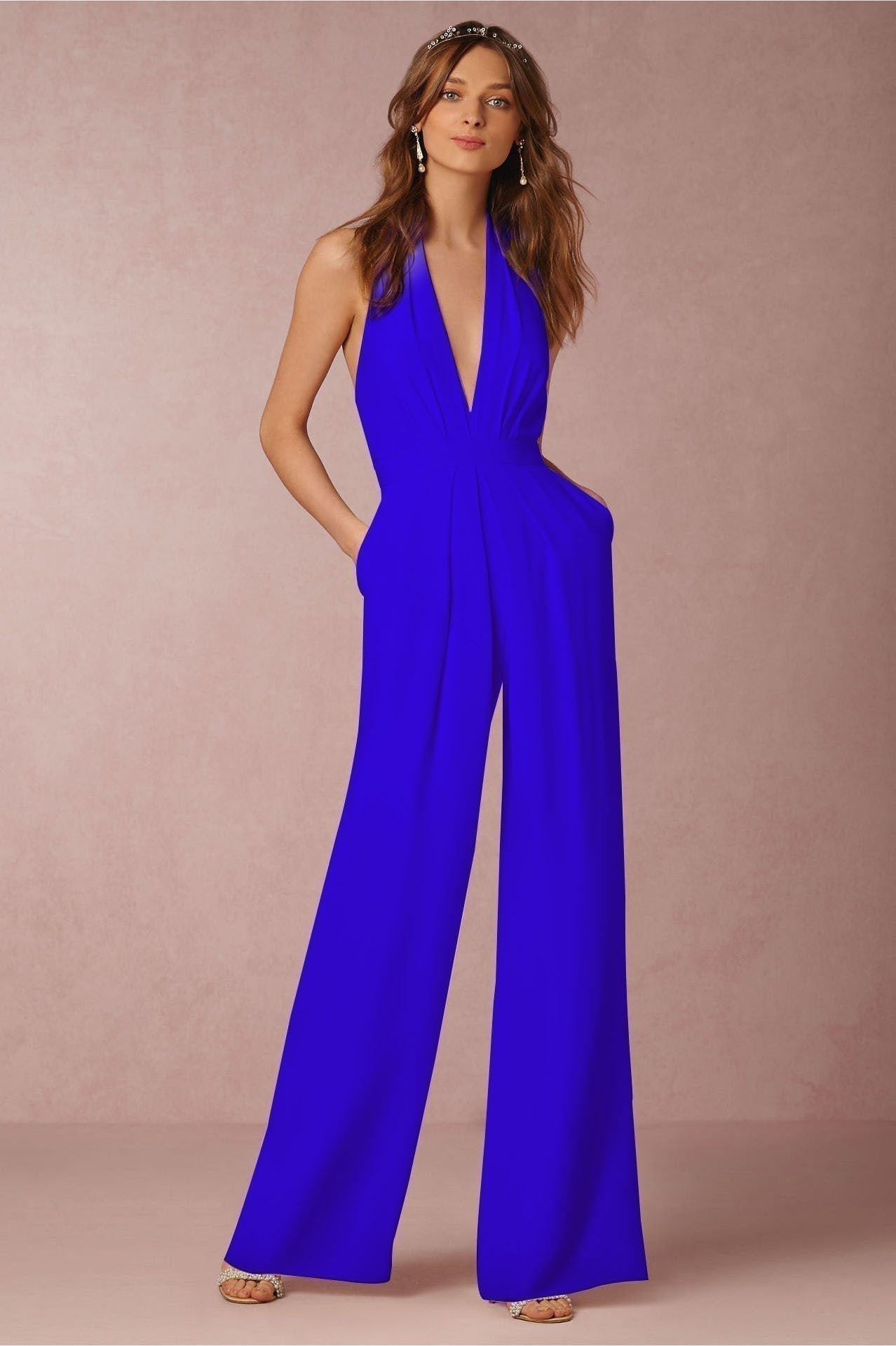 Robe Femme Élégante Blanc Tubes Courtes Décolleté Profond