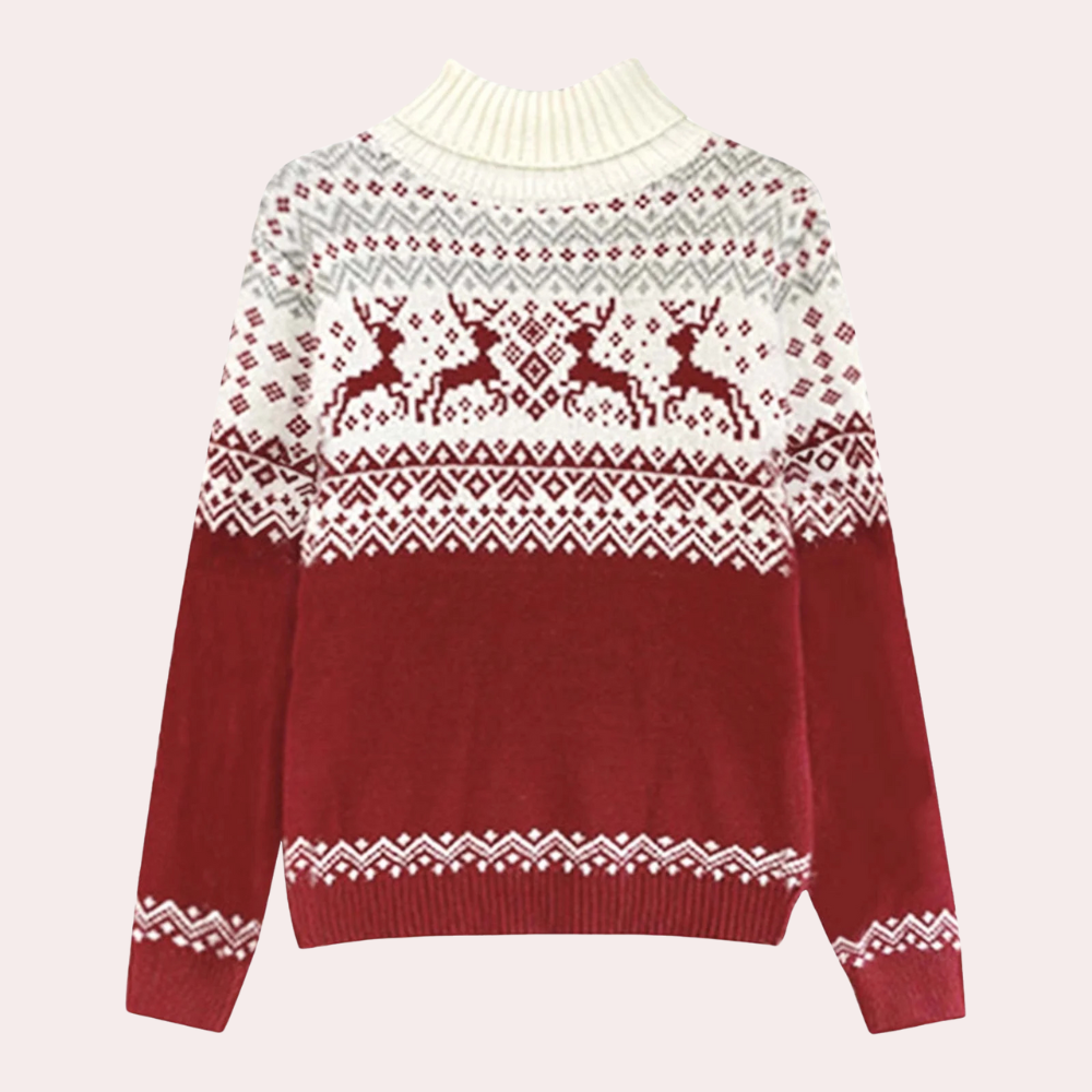 CORRINA - Pull à Col Roulé Élégant Noël pour Femmes