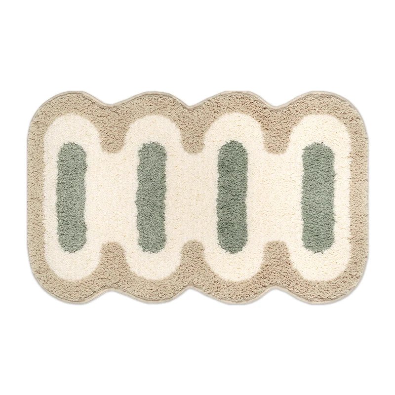 Tapis de Bain Doux Géométrique Antidérapant